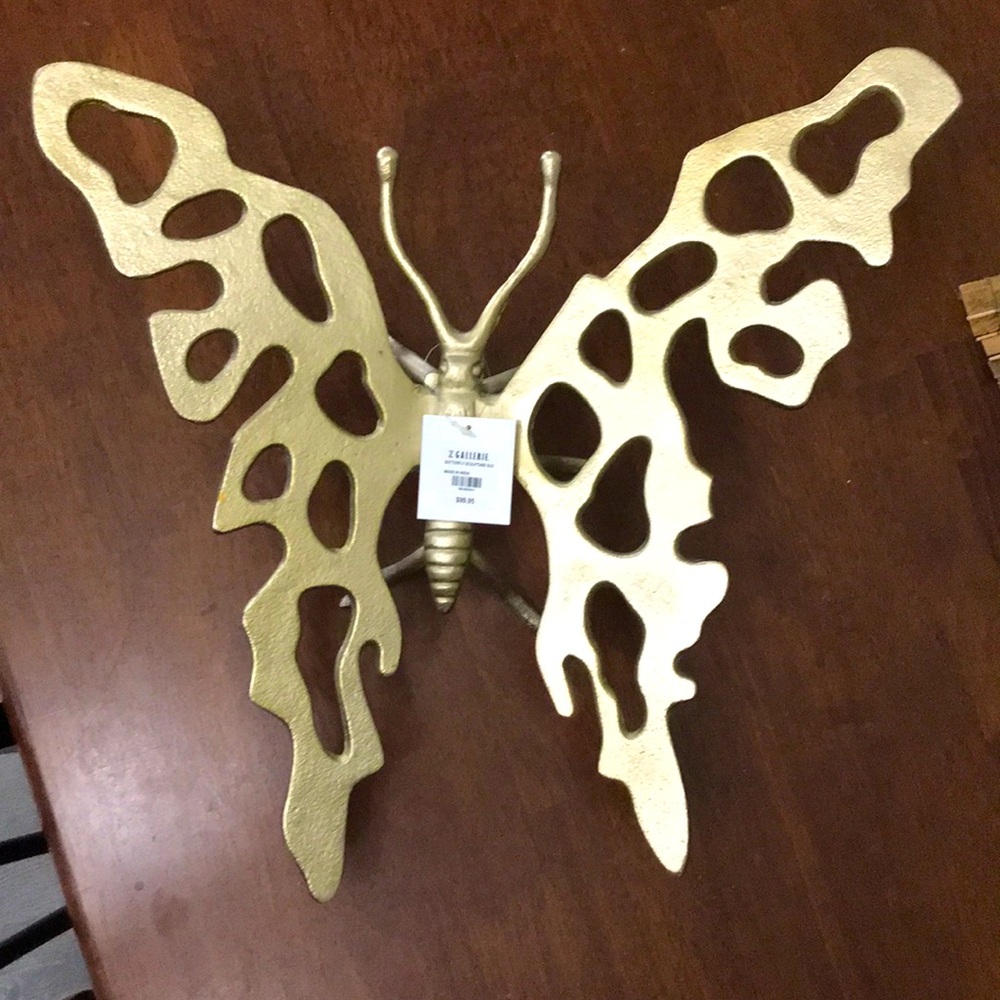 NWT Z Gallerie Butterfly Sculpture Multi-Functional Centerpiece or Wall Decor
